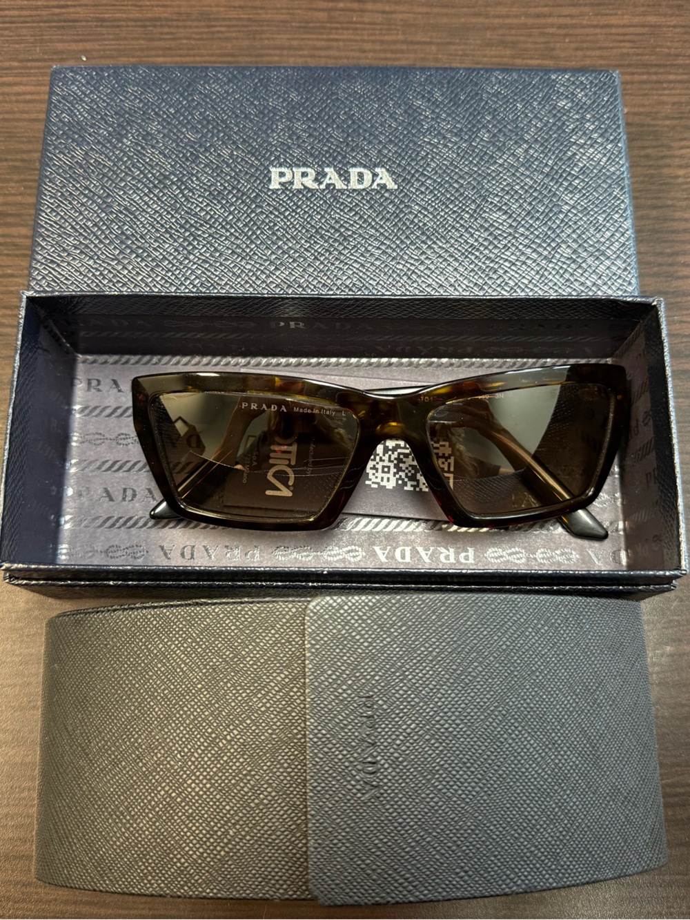Prada Tortoiseshell Sunglasses with Brown Lenses